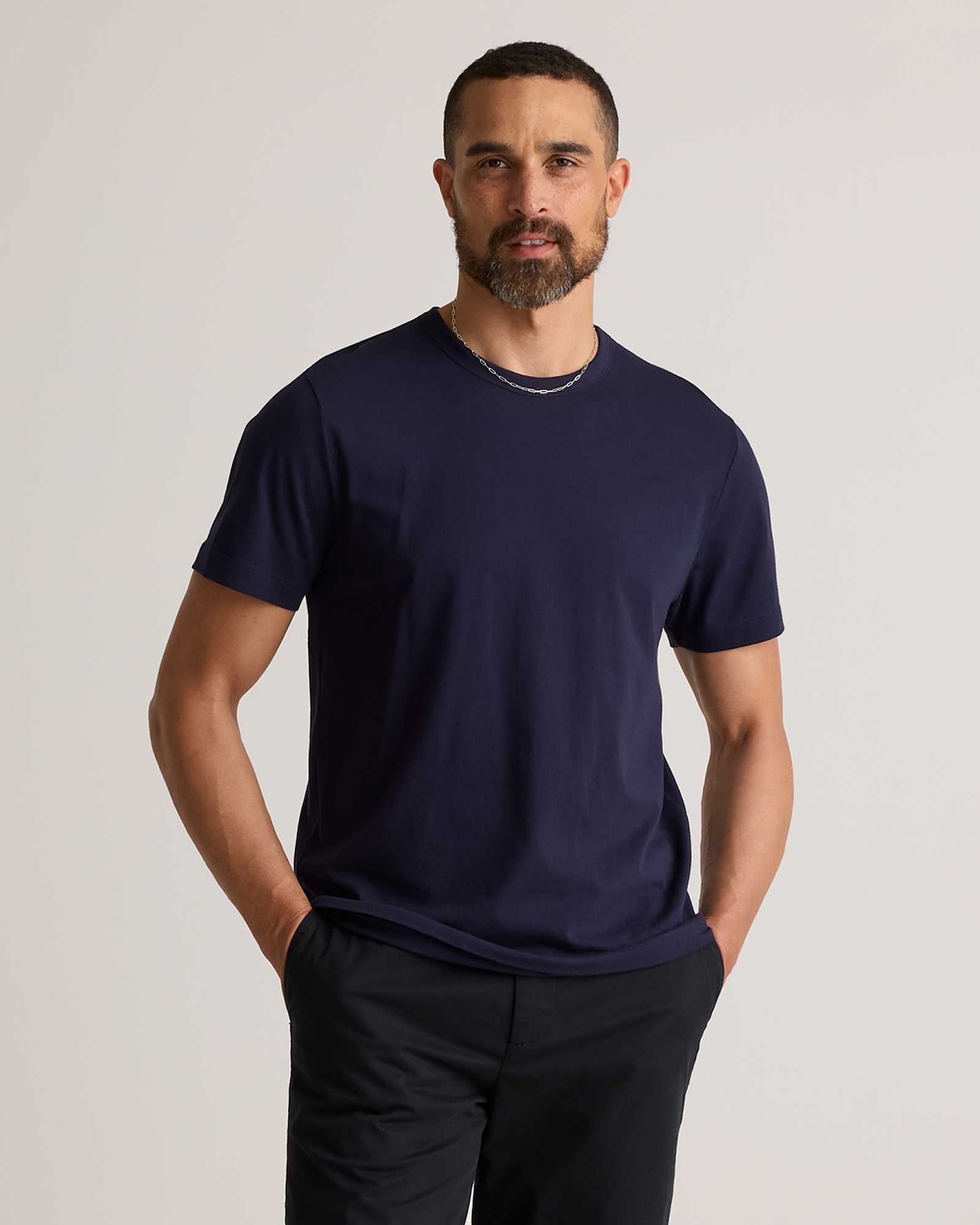 Deep Navy 100% Pima Cotton Luxe Touch Tee
