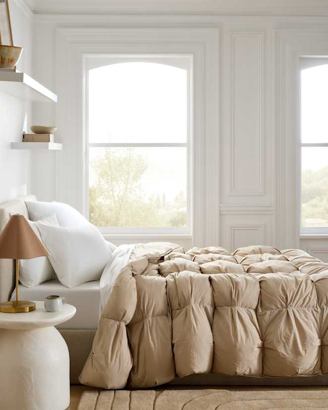 Toffee Cotton Pintuck Comforter