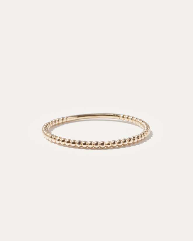Yellow Gold 14K Gold Beaded Ring