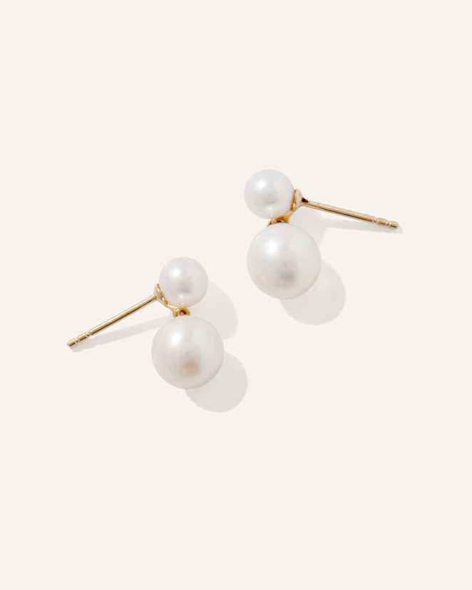 Yellow Gold 14K Gold Pearl Drop Earrings