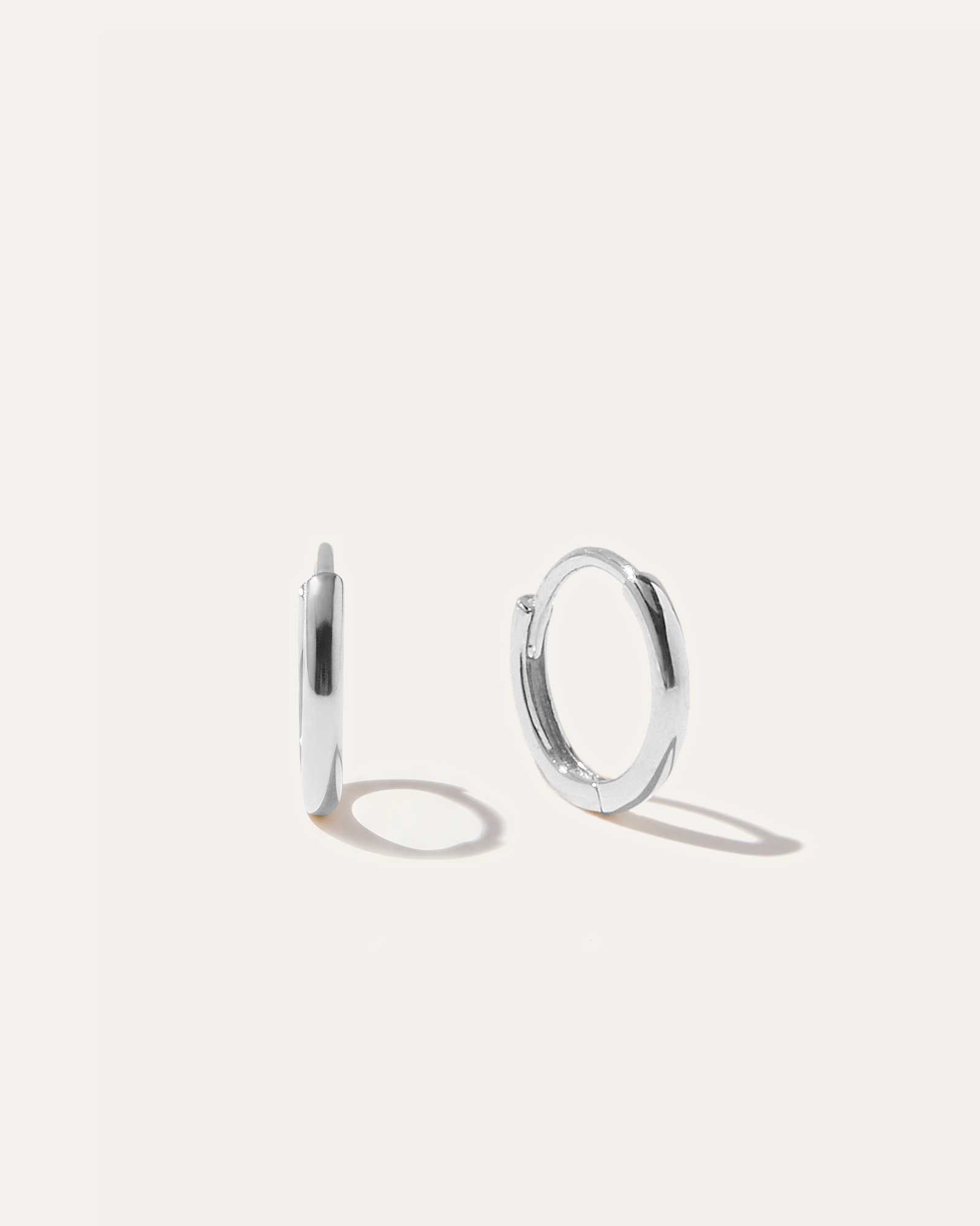 white-gold 14K Gold Tiny Huggie - Pair