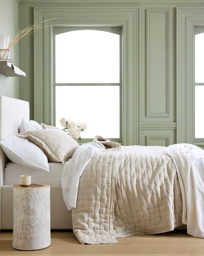 Sand European Linen Dream Quilt