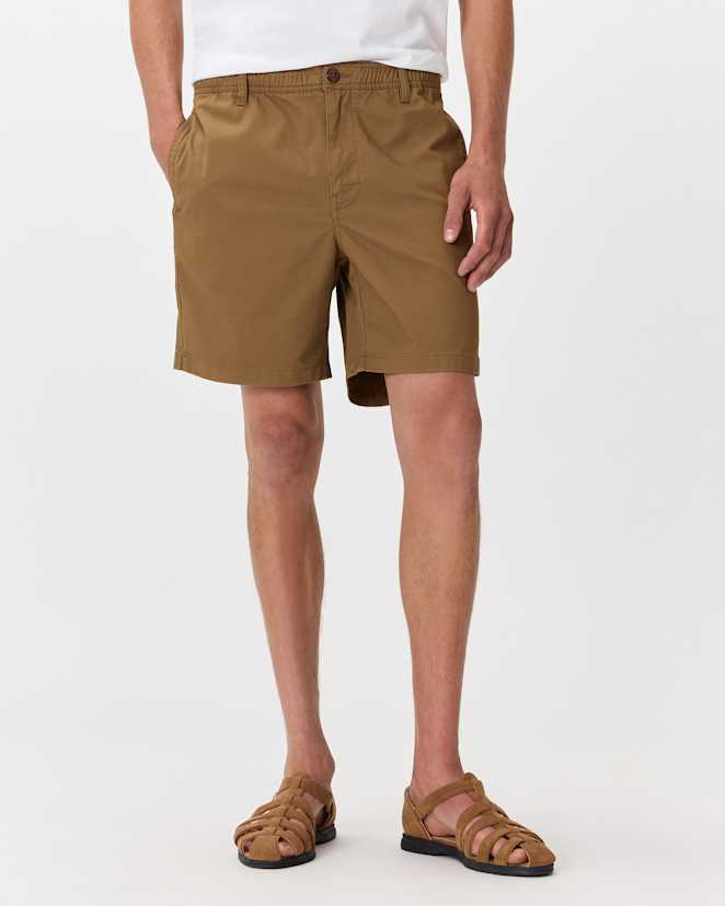 Soft Birch Organic Stretch Cotton Pull On Chino Shorts - 7"