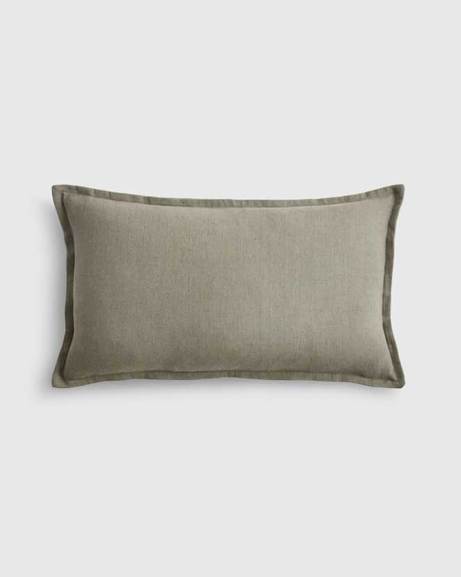 Sage European Linen Flange Edge Pillow Cover