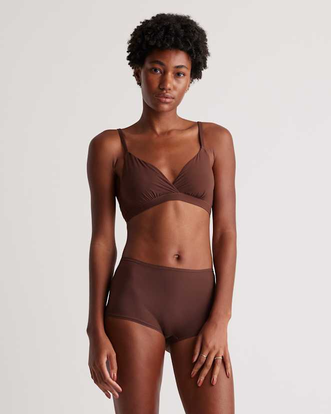 Cocoa Second Skin Crossover Bralette (2-pack)
