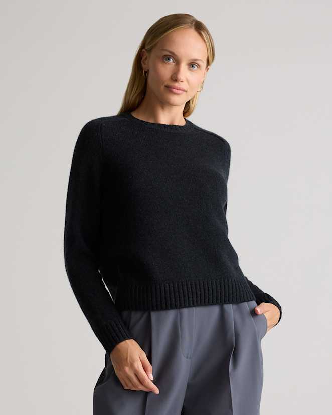 Heather Caviar Luxe Baby Cashmere Crewneck Sweater