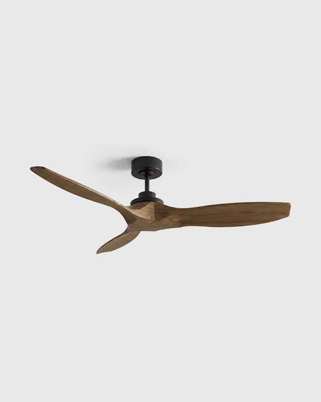 Honey/Black Transitional Wood Blade Ceiling Fan