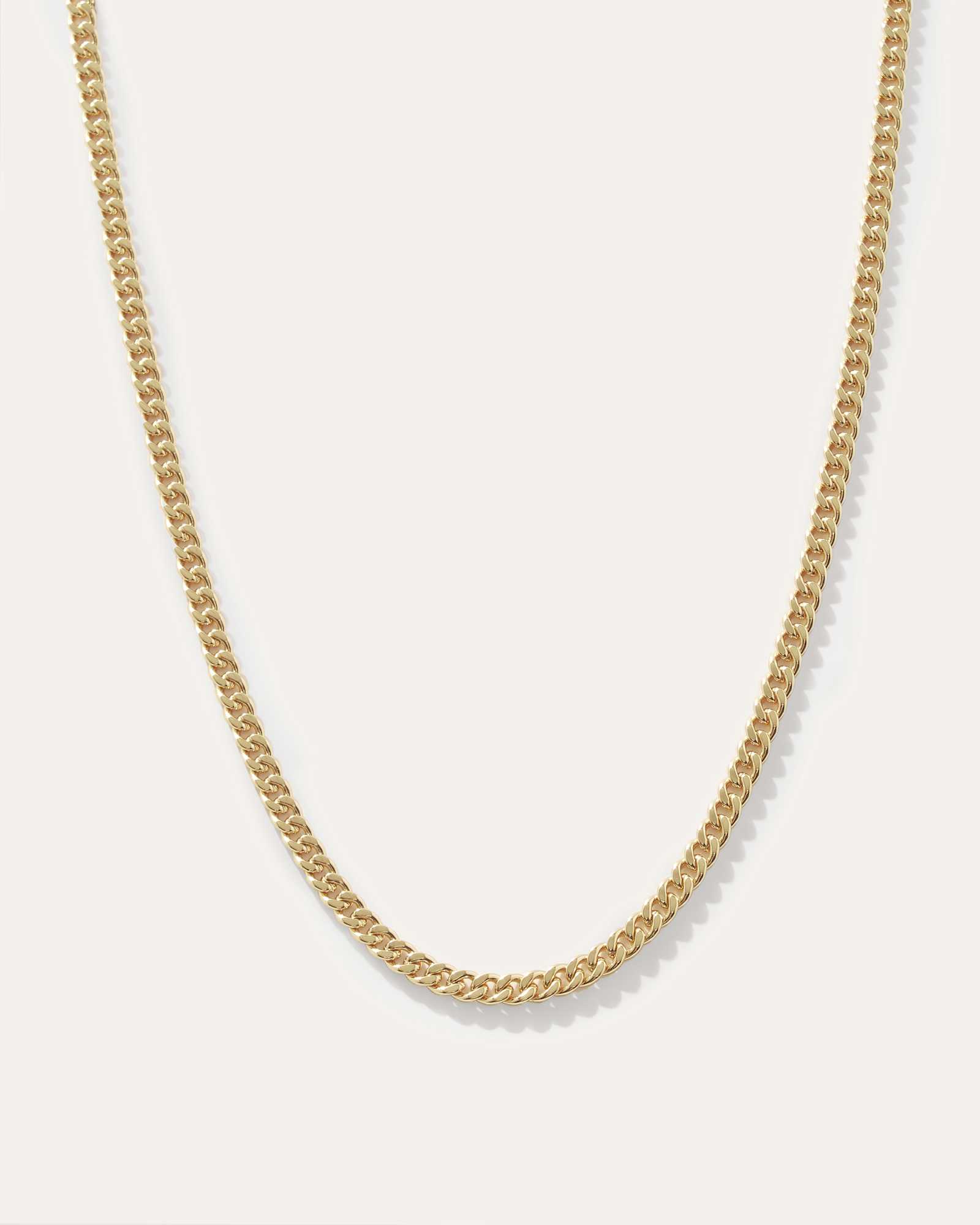 gold-vermeil Cuban Curb Chain Necklace