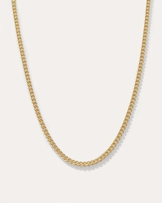 NECK-85-GV Gold Vermeil Cuban Curb Chain Necklace