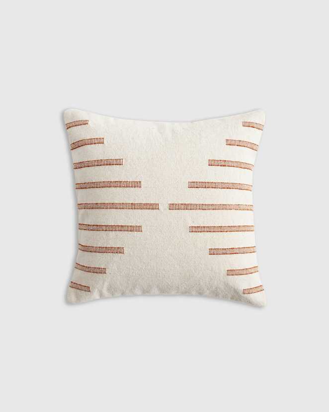 Terracotta Bold Stripe Pillow Cover