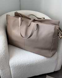 THUMB ITALIAN LEATHER TRIPLE WEEKENDER IVORY SHAYLA FORBES 4x5