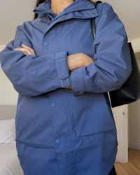 Weather Proof Oversized Rain Jacket Storm Blue Deana Duka 4x5