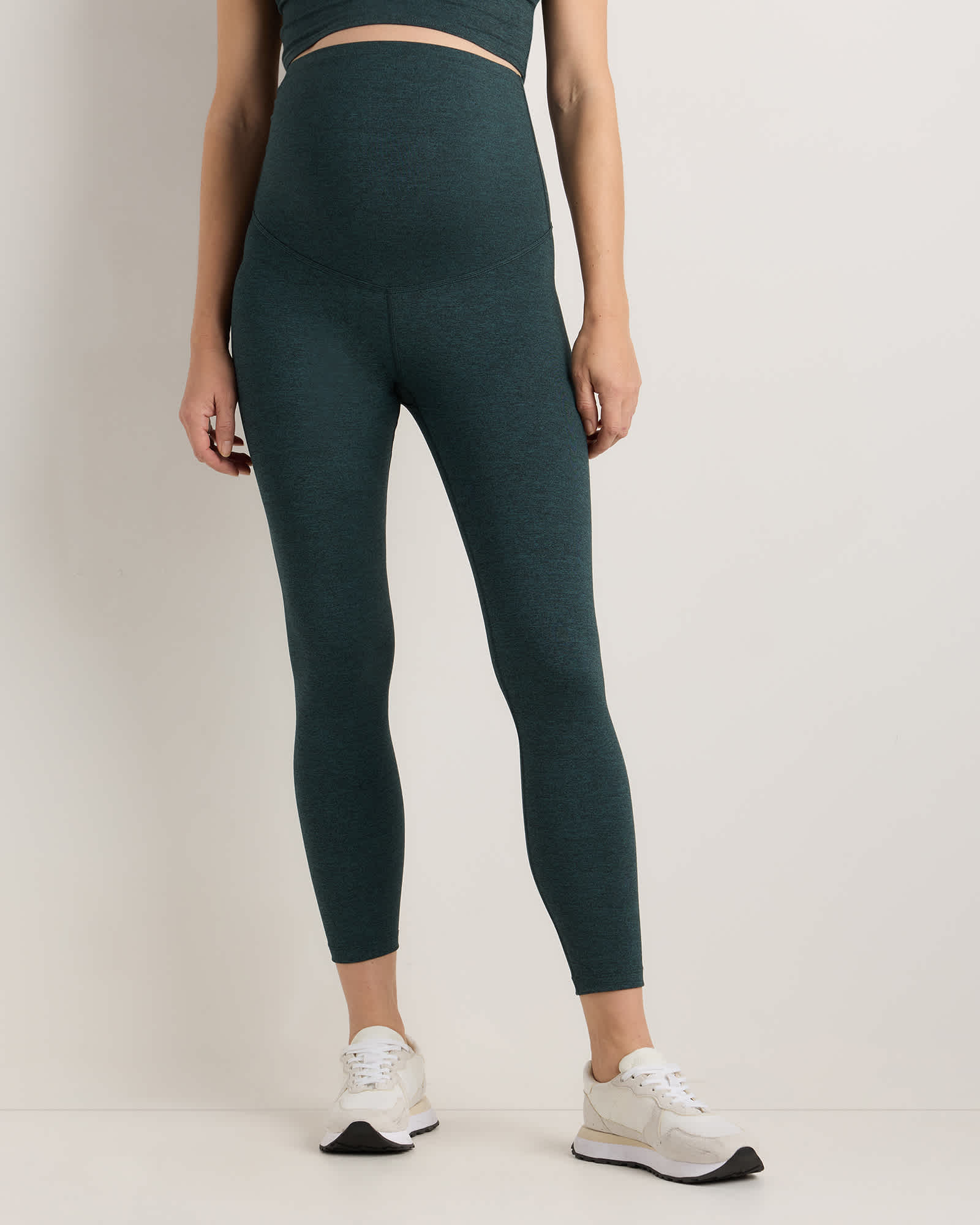 heather-green Ultra-Soft Maternity Legging