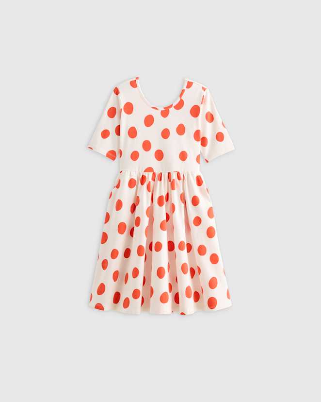 Red Dots Organic Cotton Skater Dress