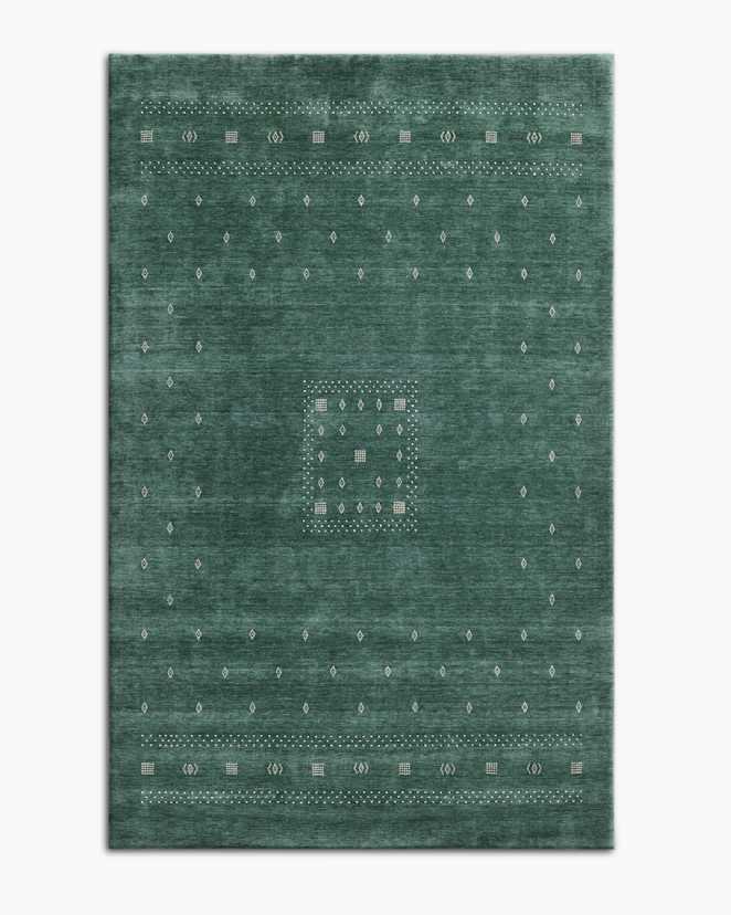 Green Dakota Hand-Loomed Wool Rug
