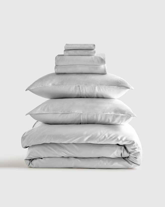 Light Grey Bamboo Deluxe Bedding Bundle