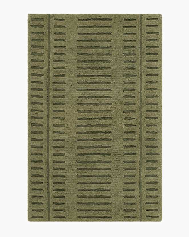 Green Charlie Washable Wool Rug