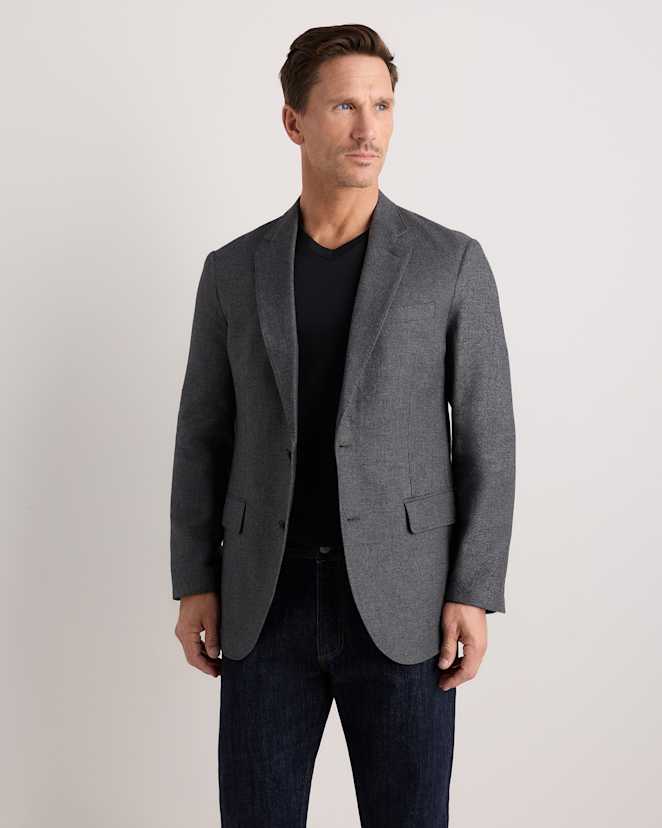 Charcoal Heather Organic Cotton Cashmere Blazer