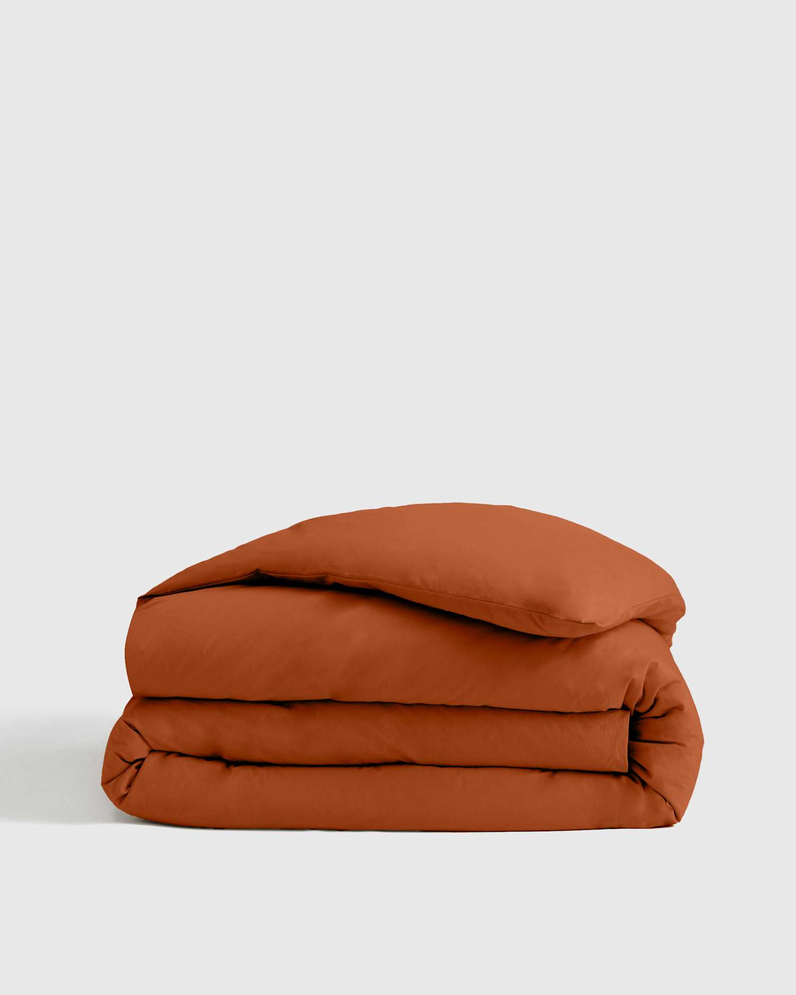 terracotta Organic Brushed Cotton Duvet Cover