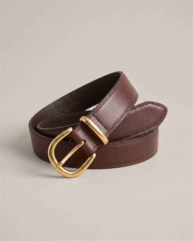 Espresso Brown Allegra European Leather Belt
