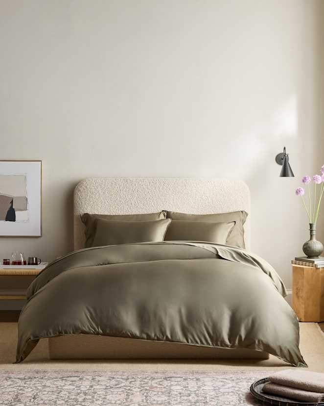 Dusty Olive Ensemble de housse de couette en bambou