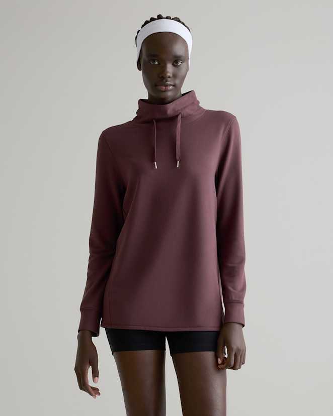 Dried Fig SuperSoft Fleece Mock Neck Pullover