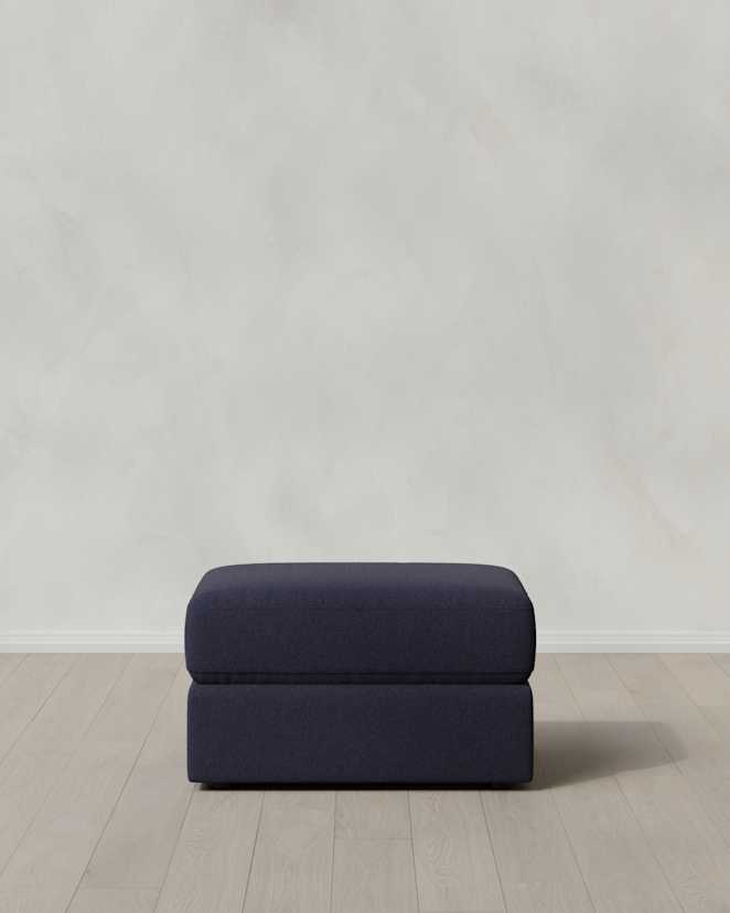Navy Ashford Deep Seat Ottoman in Performance Basketweave