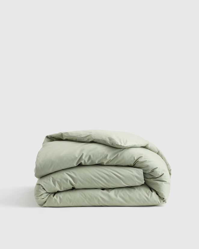 Sage Classic Organic Percale Duvet Cover