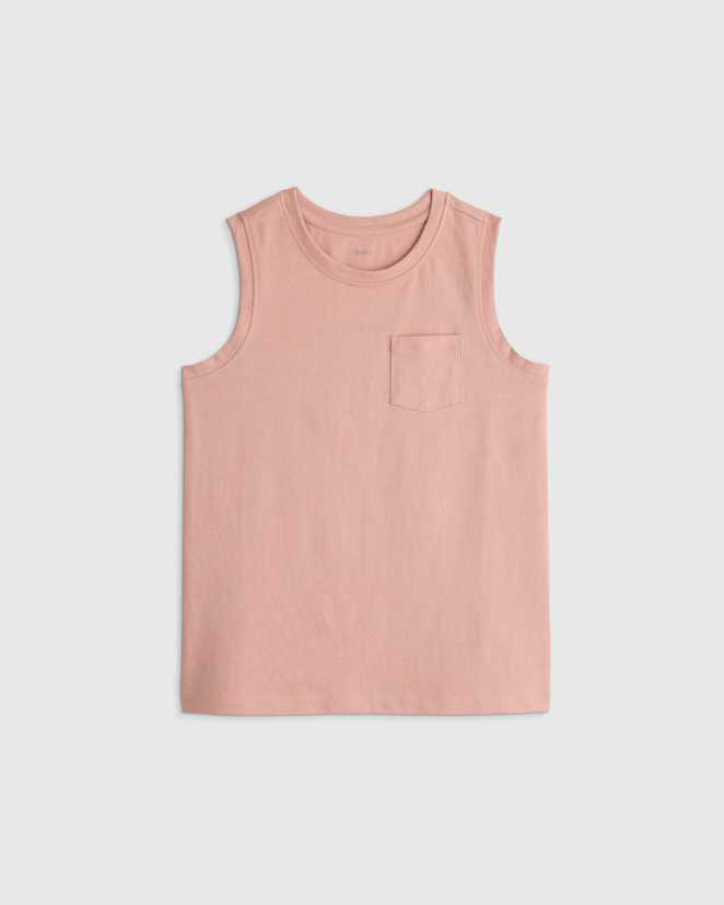 Pink Rose 100% Organic Cotton Jersey Tank