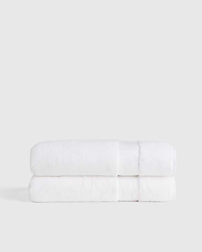 White Turkish Ultra Plush Bath Sheet (Set of 2)