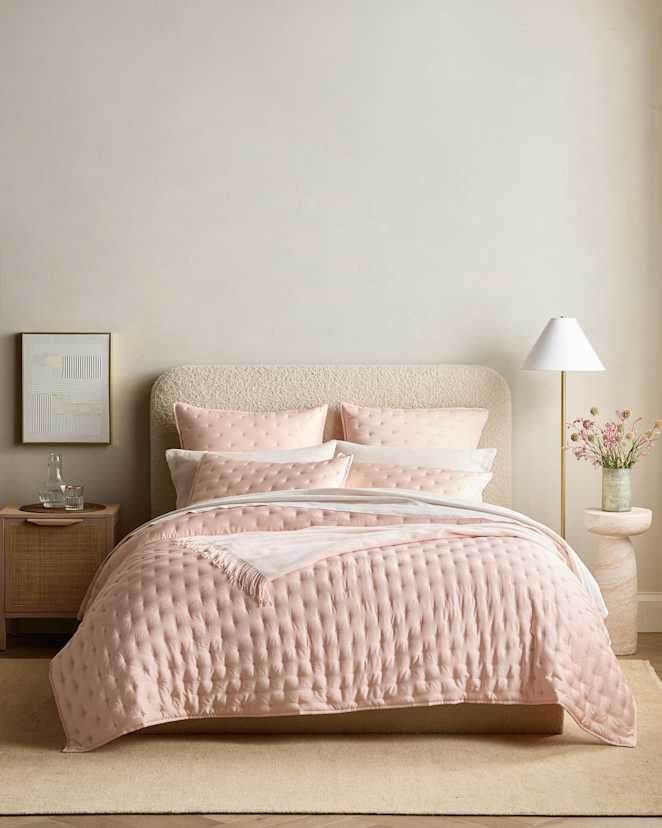 Soft Pink Bamboo Dream Quilt Set