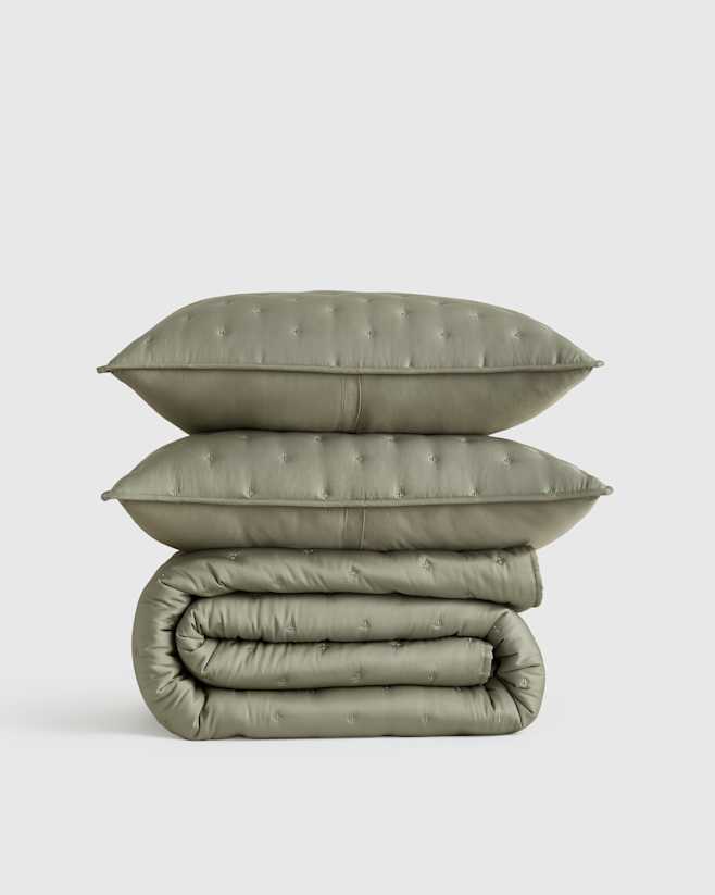 Sage Bamboo Dream Quilt Set
