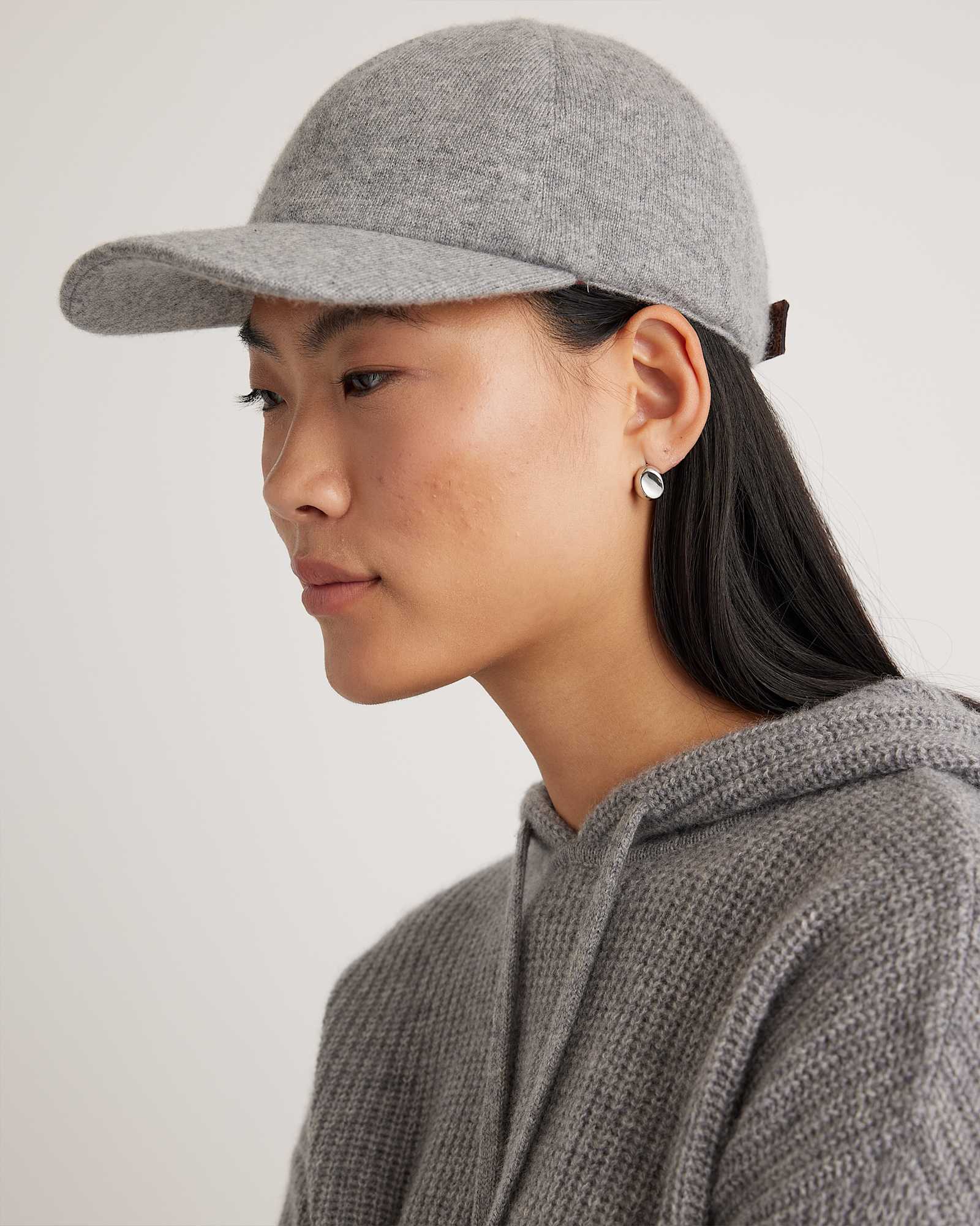light-heather-grey Cashmere Baseball Cap
