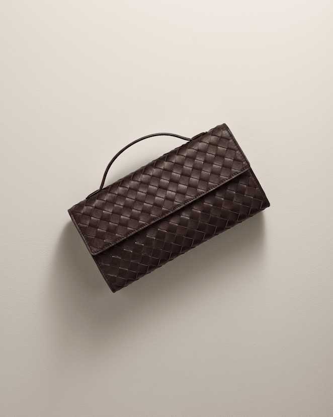Dark Brown Eloise Handwoven Clutch