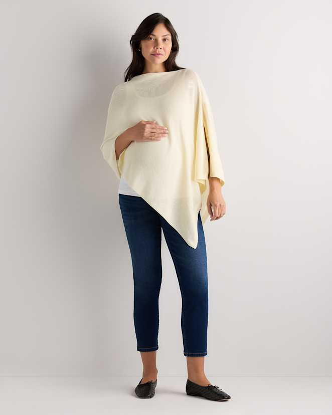 Pale Custard Yellow Lightweight Cotton Cashmere Nursing Shawl