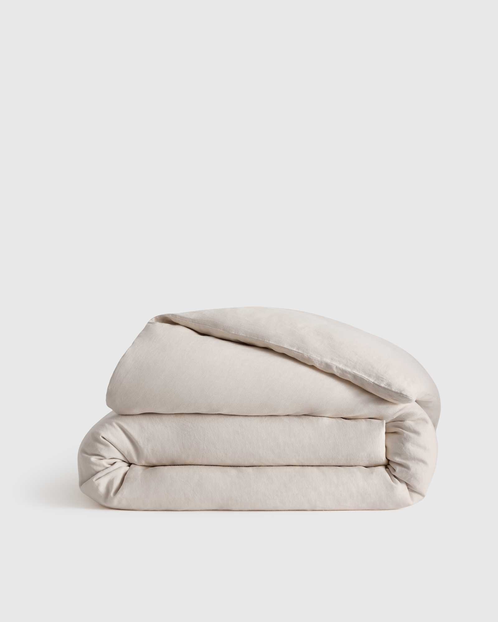 Sand European Linen Duvet Cover
