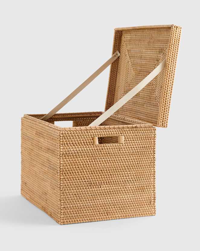 Natural Handwoven Rattan Storage Chest