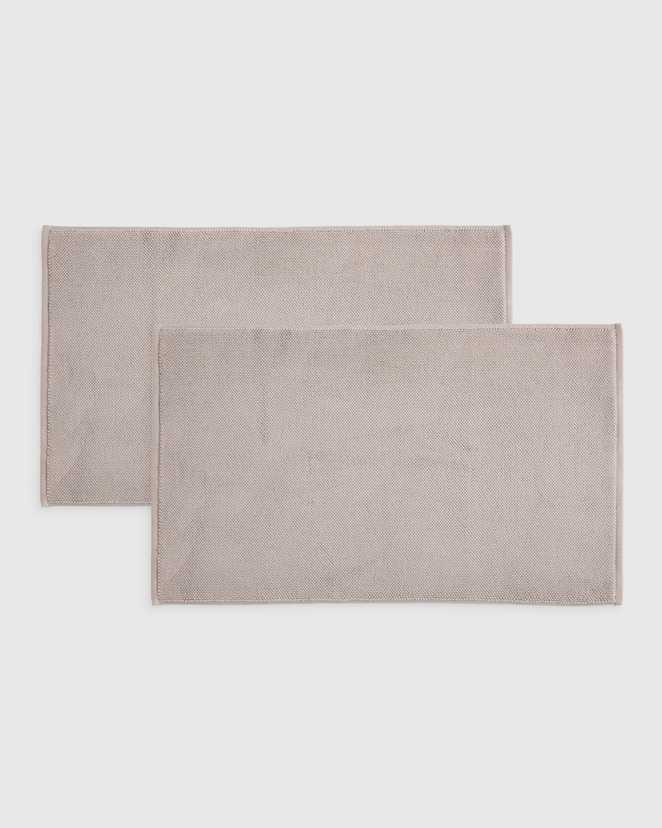 Grey Turkish Cotton Bath Mat Bundle