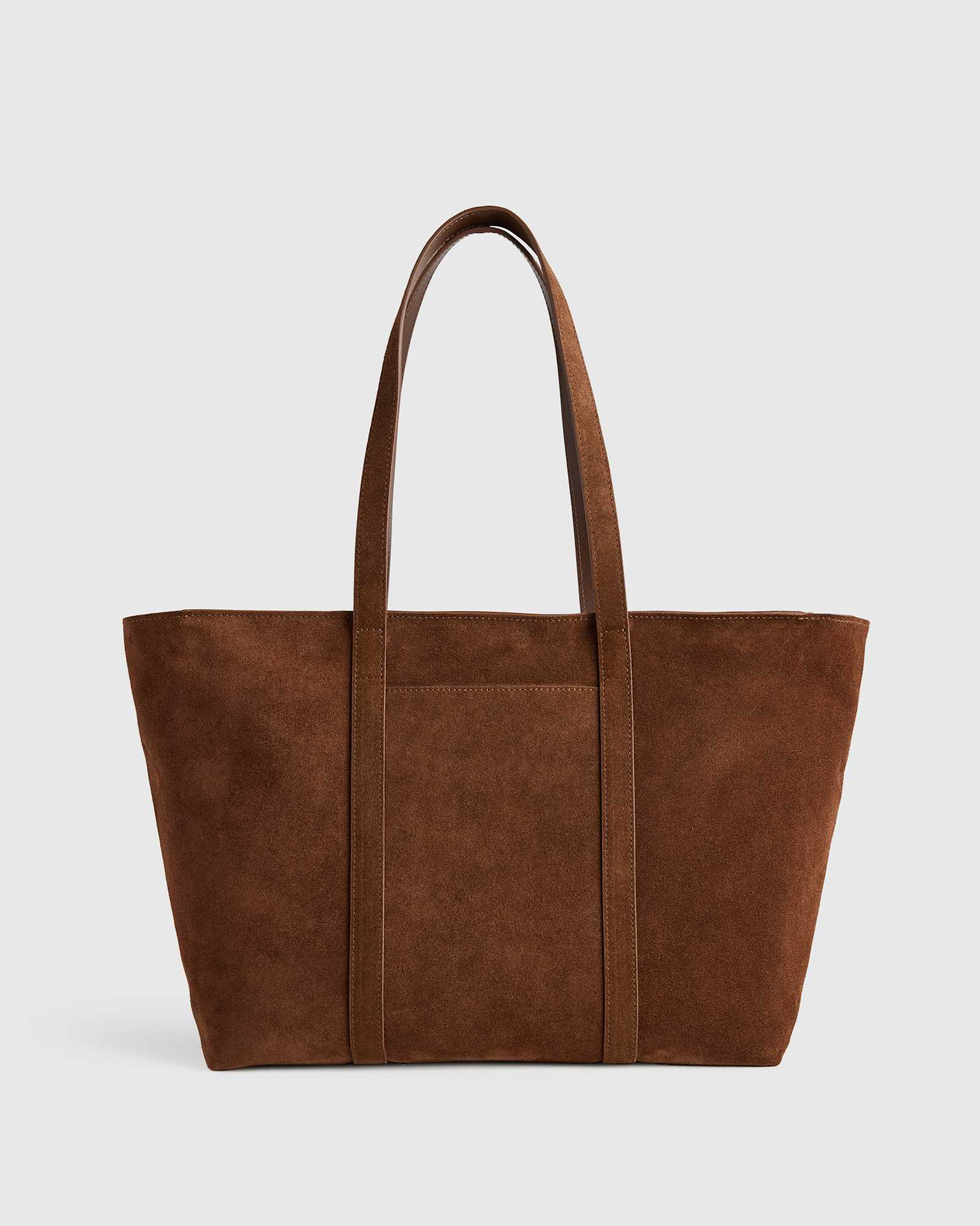chocolate Italian Suede Everyday Tote