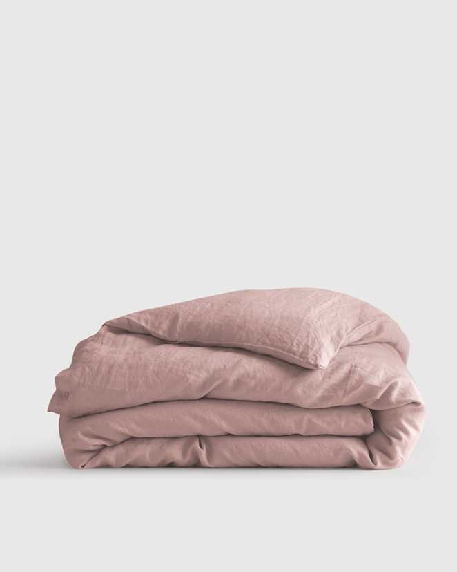 Dusty Mauve European Linen Duvet Cover