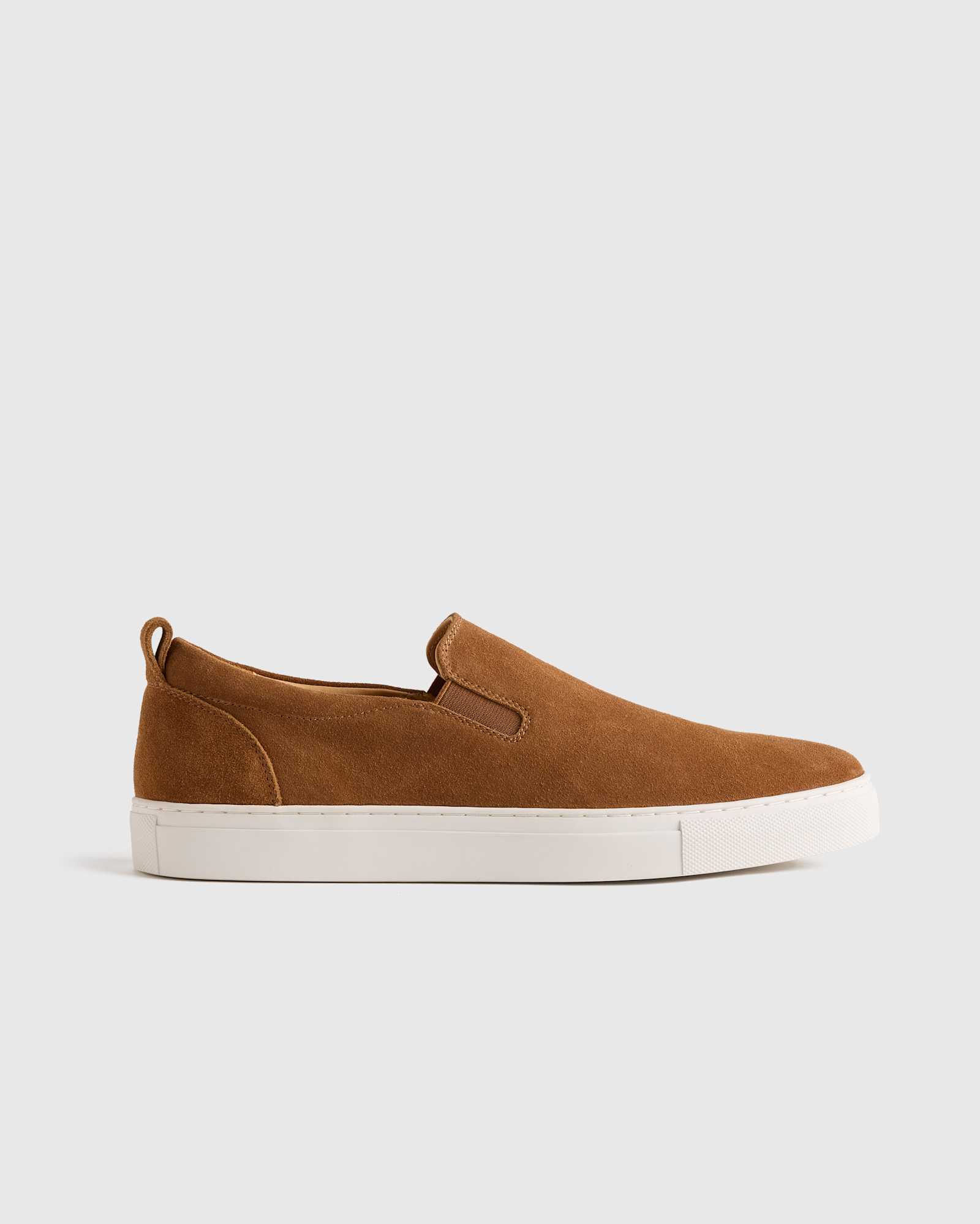 Whiskey Italian Calfskin Suede Slip-On Sneaker