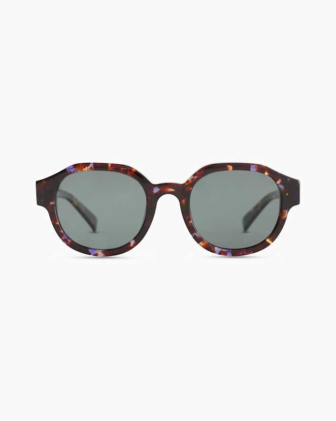 Amethyst Tortoise with Grey lens Reagan Polarized Acetate Sunglasses