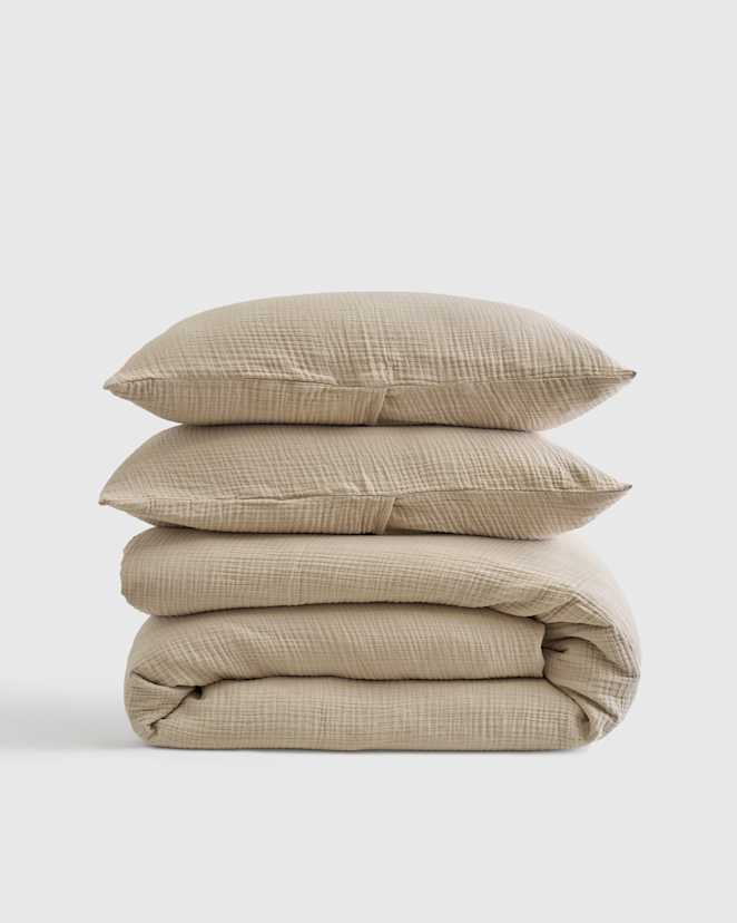 Dune Organic Airy Gauze Duvet Cover Set
