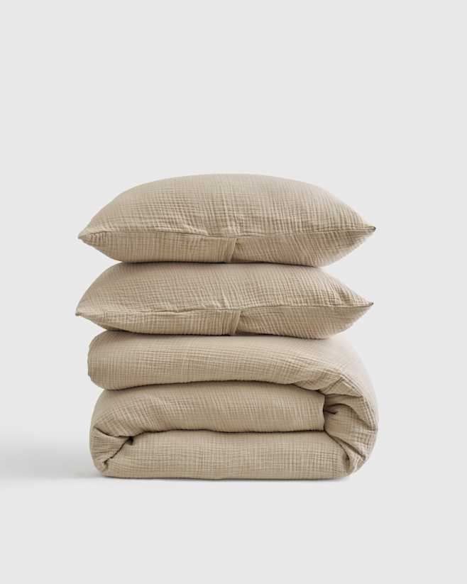 Dune Organic Airy Gauze Duvet Cover Set