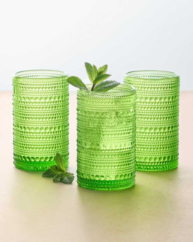 Fern Green Jupiter Tall Glass Tumbler (Set of 6)