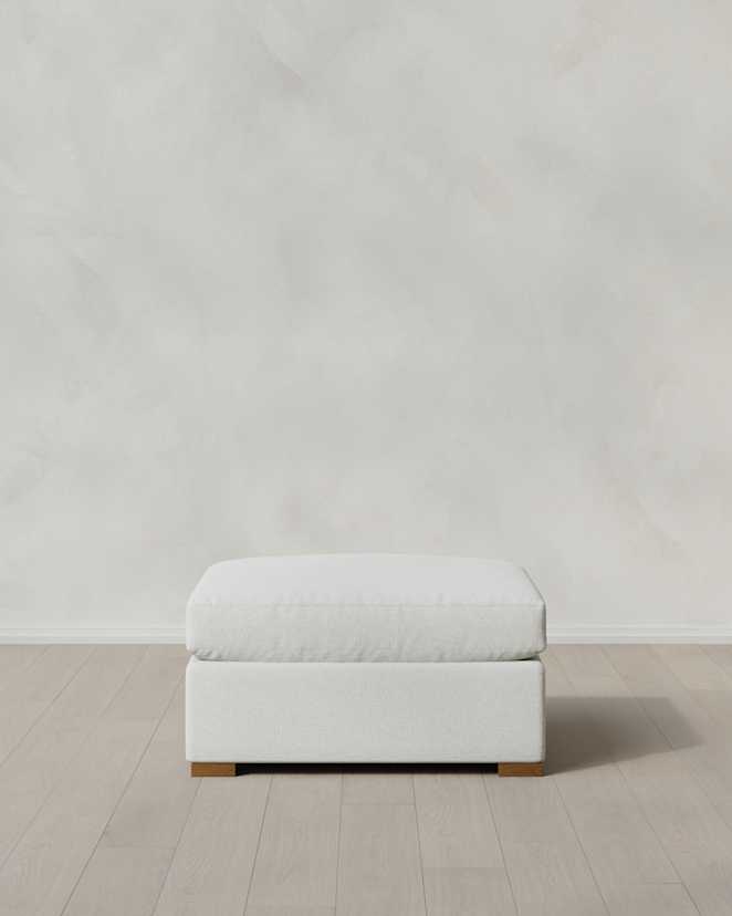 Snow Hollis Slope Arm Ottoman in Performance Basketweave