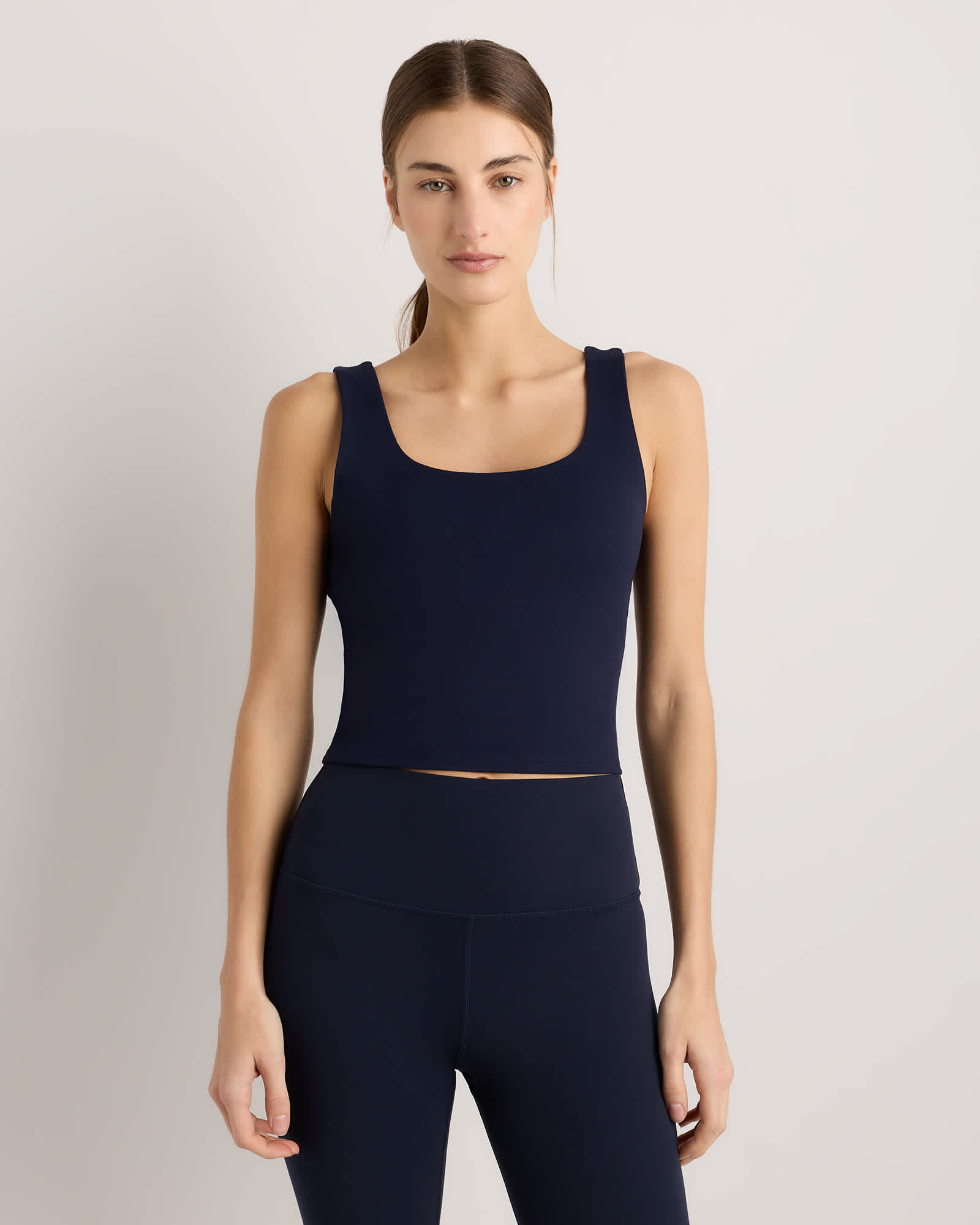 deep-navy Power-Up Scoop Neck Bra Tank