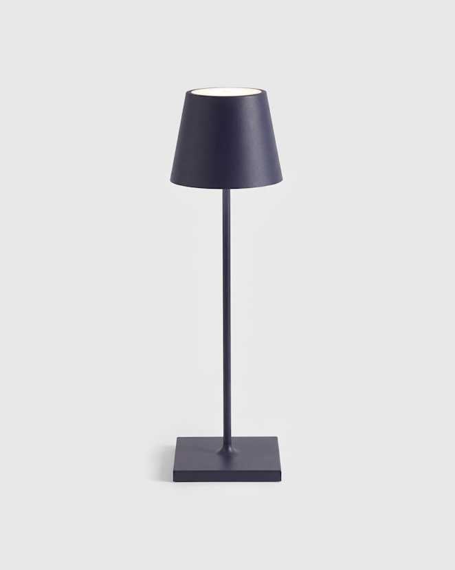 Navy Blue Poldina Pro Rechargeable Table Lamp by Zafferano