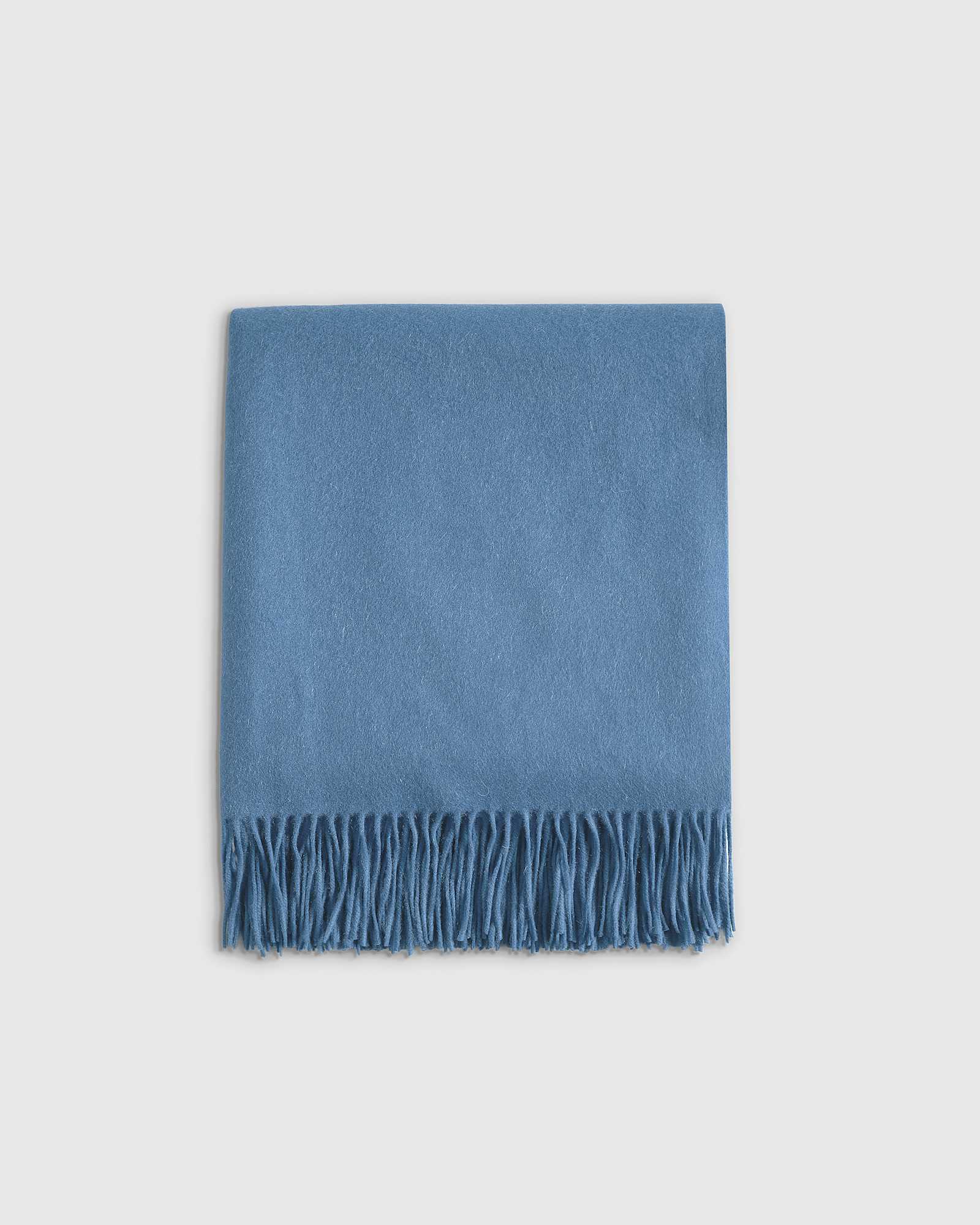 blue cashmere throw