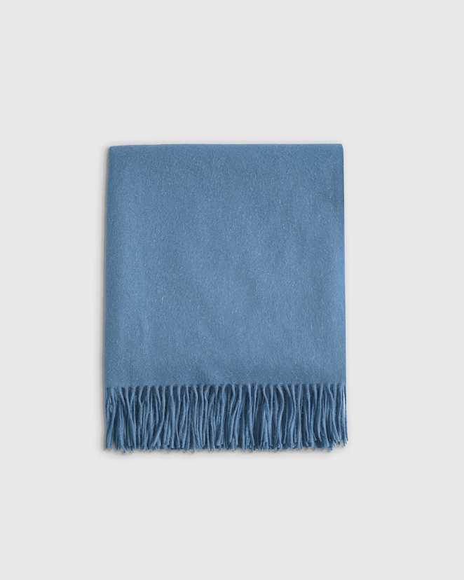 blue cashmere throw Sky Blue Mongolian Cashmere Throw